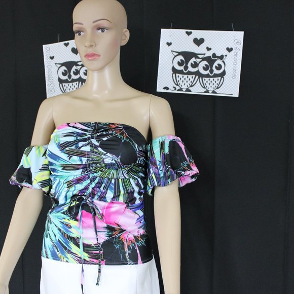 Bebe Drawstring Ruched Top - Picture 2 of 5